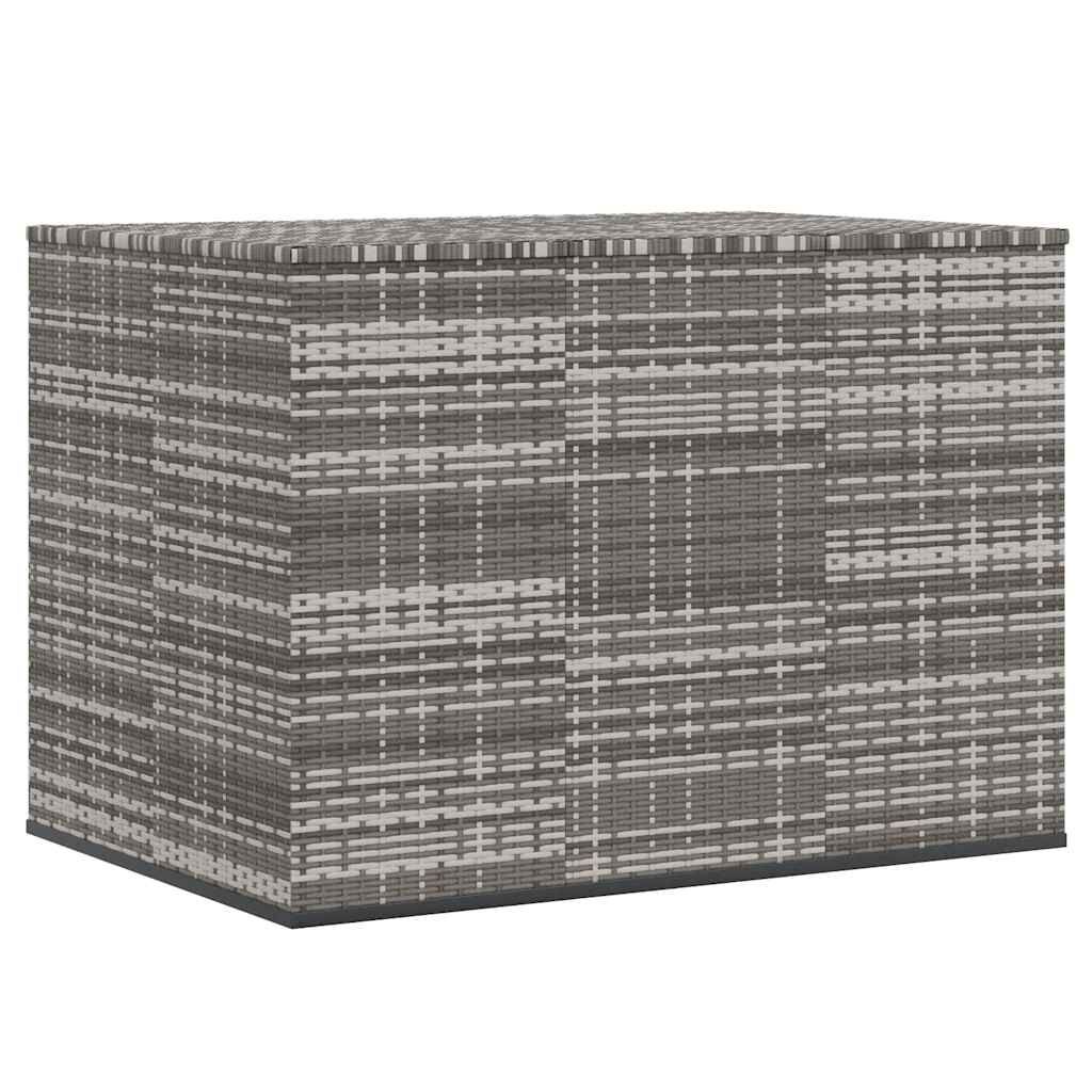 vidaXL Garden Cushion Box PE Rattan 145x100x103 cm Grey