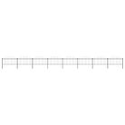 vidaXL Garden Fence with Spear Top Steel 1426x150 cm Black