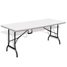 vidaXL Folding Patio Table White 70.9"x29.5"x29.1" HDPE