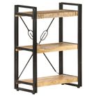 vidaXL 3-Tier Bookcase 23.6"x11.8"x31.5" Solid Mango Wood