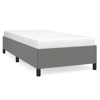 vidaXL Bed Frame without Mattress Dark Gray 39.4"x79.9" Twin XL Fabric