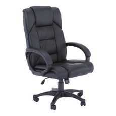 Office chair, black eco-leather, SIEMO NEW