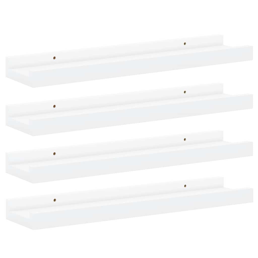 vidaXL Wall Shelves 4 pcs White 15.7"x3.5"x1.2"
