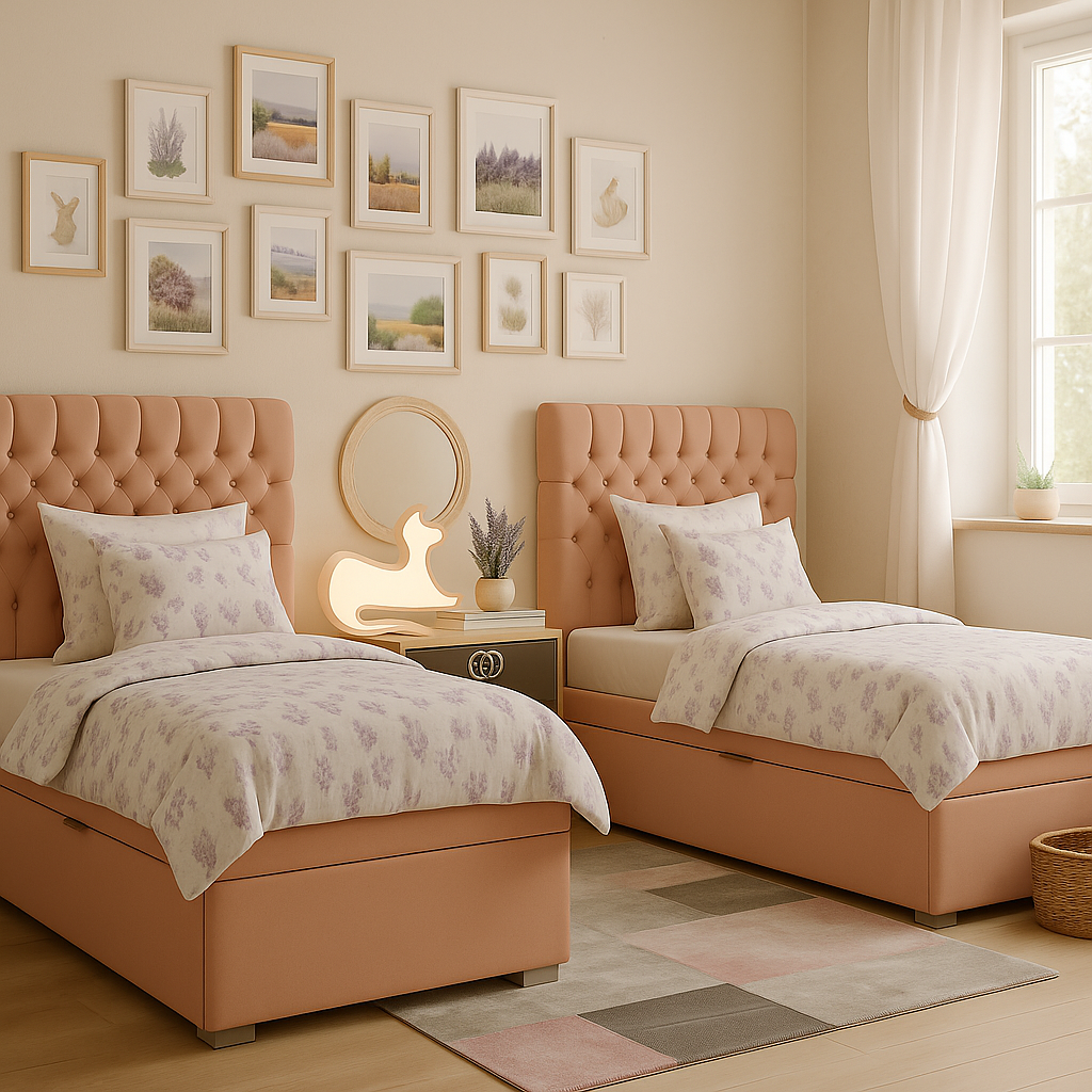 Pink Provençal children's room