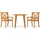vidaXL 3 Piece Garden Dining Set Solid Wood Acacia