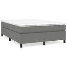 vidaXL Box Spring Bed Frame Dark Grey Queen Fabric (US/AU Only)