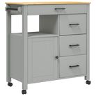 vidaXL Kitchen Trolley MONZA 84x40x88.5 cm Solid Wood Pine