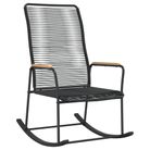 vidaXL Garden Rocking Chair Black 59x79.5x104 cm PVC Rattan