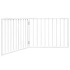 vidaXL Dog Gate Foldable 2 Panels White 63.0 " Poplar Wood