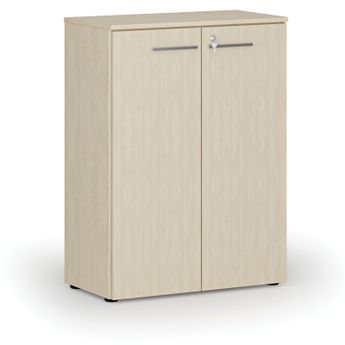 Kancelářská skříň s dveřmi PRIMO WOOD, 800 x 420 x 1087 mm, bříza