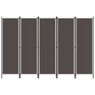 vidaXL 5-Panel Room Divider Anthracite 250x180 cm