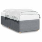 vidaXL Bed Frame without Mattress Light Gray Twin XL Fabric