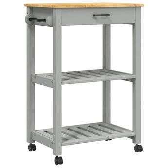 vidaXL Kitchen Trolley MONZA 60x40x88.5 cm Solid Wood Pine
