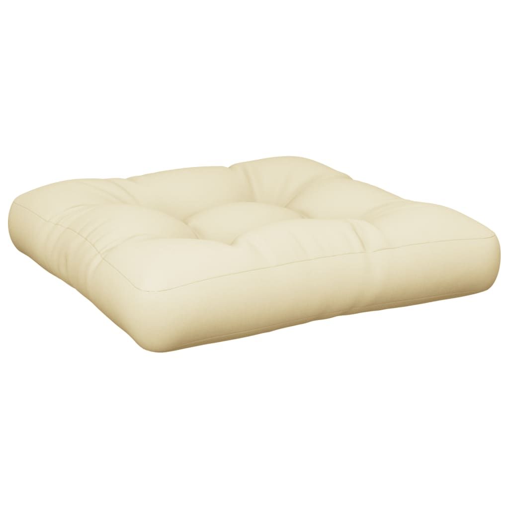vidaXL Pallet Cushion Cream 58x58x10 cm Fabric