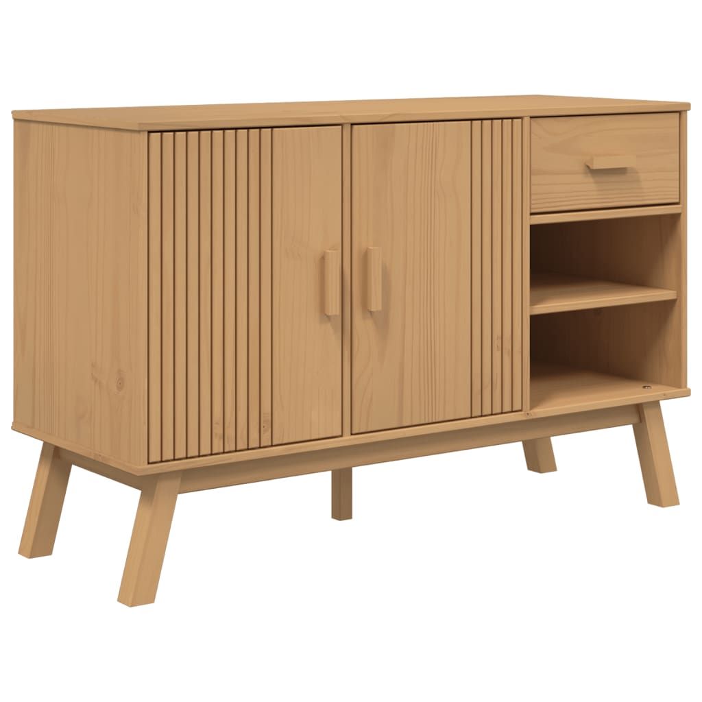 vidaXL Sideboard OLDEN Brown 44.9"x16.9"x28.9" Solid Wood Pine