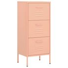vidaXL Storage Cabinet Pink 16.7"x13.8"x40" Steel