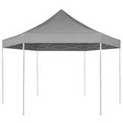 vidaXL Hexagonal Pop-Up Foldable Marquee Gray 11.8'x10.2'