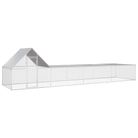 vidaXL Chicken Coop 8x2x2 m Galvanised Steel