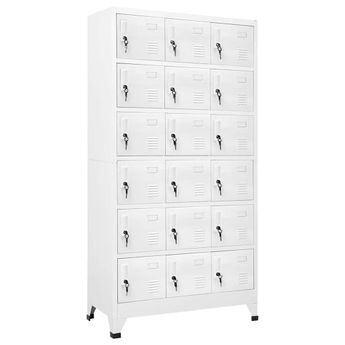 vidaXL Locker Cabinet with 18 Compartments Metal 35.4"x15.7"x70.9"