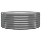 vidaXL Garden Raised Bed Galvanised Steel 100x100x36 cm Grey