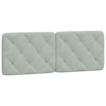 vidaXL Headboard Cushion Light Grey 137 cm Velvet