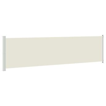 vidaXL Patio Retractable Side Awning 600x160 cm Cream