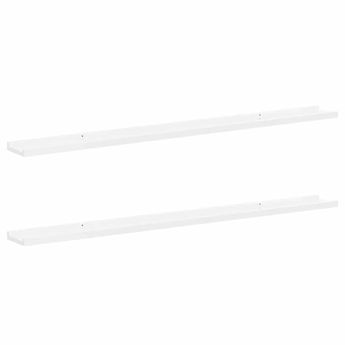 vidaXL Wall Shelves 2 pcs High Gloss White 45.3"x3.5"x1.2"