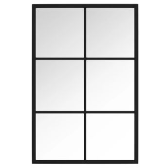 vidaXL Wall Mirror Black 60x40 cm Metal