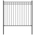 vidaXL Garden Fence ASSEN Steel 1.7x0.8 m Black
