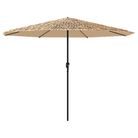 vidaXL Garden Parasol with Steel Pole Brown 324x324x247 cm