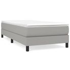 vidaXL Box Spring Bed Frame Light Gray Twin XL Fabric (US Only)