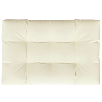 vidaXL Pallet Cushion Cream 47.2"x31.5"x4.7" Fabric