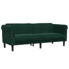 vidaXL Sofa 3-Seater Dark Green Velvet