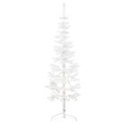 vidaXL Slim Artificial Half Christmas Tree with Stand White 6 ft