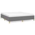 vidaXL Bed Frame without Mattress Dark Gray 76"x79.9" King Fabric