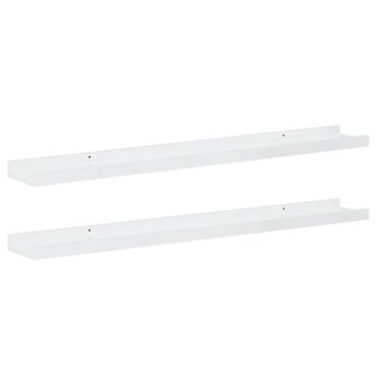 vidaXL Wall Shelves 2 pcs High Gloss White 31.5"x3.5"x1.2"