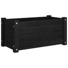 vidaXL Garden Planter Black 23.6"x12.2"x12.2" Solid Wood Pine