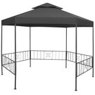 vidaXL Garden Gazebo 127.2"x108.3"x104.3" Anthracite