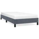 vidaXL Bed Frame without Mattress Dark Gray 39.4"x79.9" Twin XL Velvet