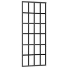 vidaXL Sliding Door ESG Glass and Aluminum 29.9"x80.7" Black