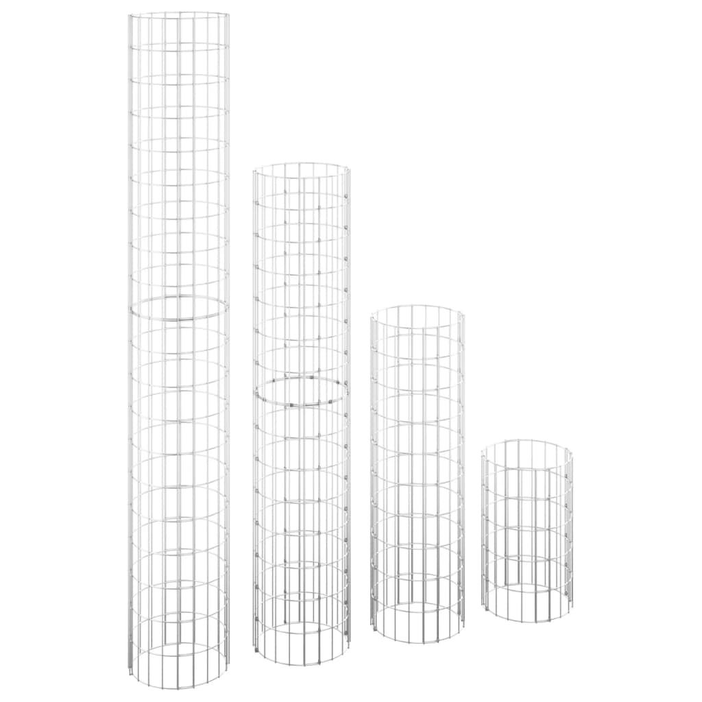 vidaXL Circular Gabion Raised Beds 4 pcs Ã11.8"x19.7"/39.4"/59.1"/78.7"