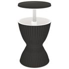 vidaXL 3-in-1 Ice Cooler Table Black Polypropylene
