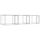vidaXL Dog Cage with Doors Gray 19.7'x6.6'x4.9' Galvanized Steel
