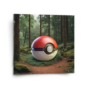 Sablio Obraz Pokemon ball Les - 110x110 cm