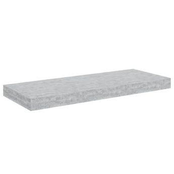 vidaXL Floating Wall Shelf Concrete Gray 23.6"x9.3"x1.5" MDF