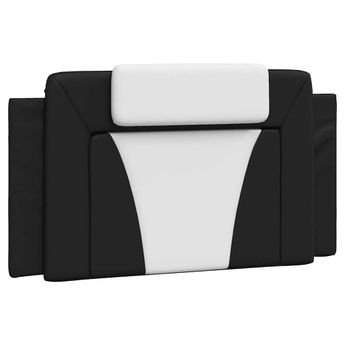 vidaXL Headboard Cushion "Viana" Black and White 39.4" Faux Leather
