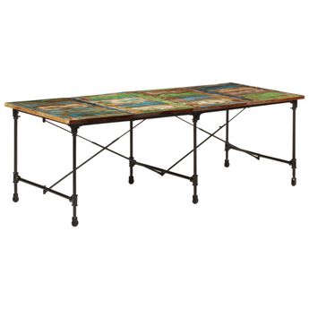 vidaXL Dining Table 86.6"x35.4"x30.3" Solid Wood Reclaimed