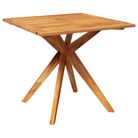 vidaXL Patio Table 33.5"x33.5"x29.5" Solid Wood Acacia