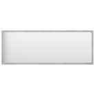 vidaXL Bathroom Mirror Concrete Gray 39.4"x0.6"x14.6" Engineered Wood