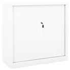 vidaXL Sliding Door Cabinet White 35.4"x15.7"x35.4" Steel